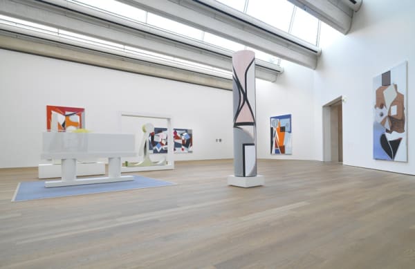 image of abstract paintings and sculptures at MUDAM
