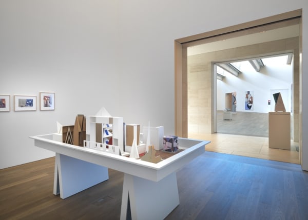 image of abstract paintings and sculptures at MUDAM