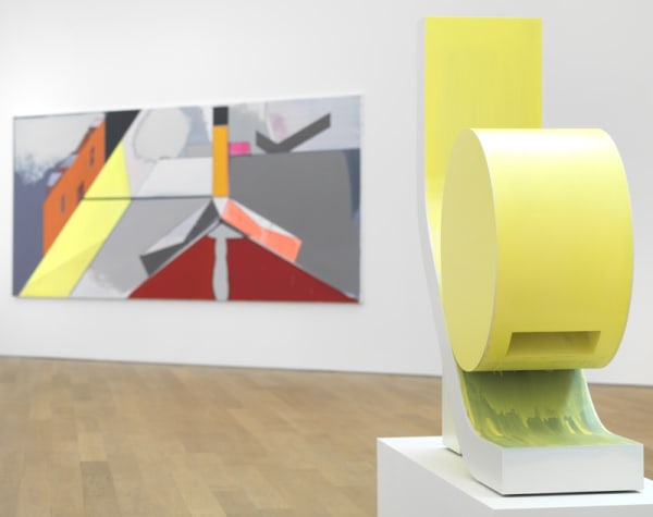 image of abstract paintings and sculptures at MUDAM