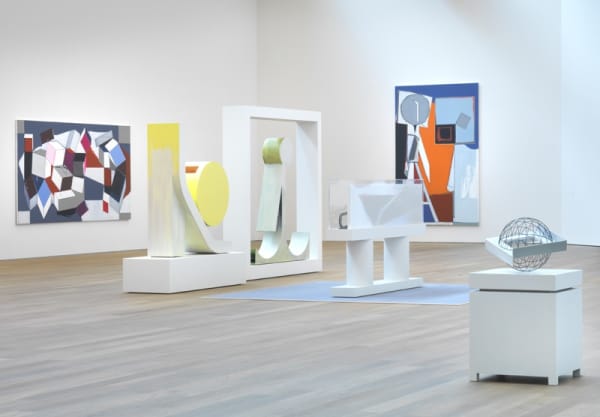 image of abstract paintings and sculptures at MUDAM