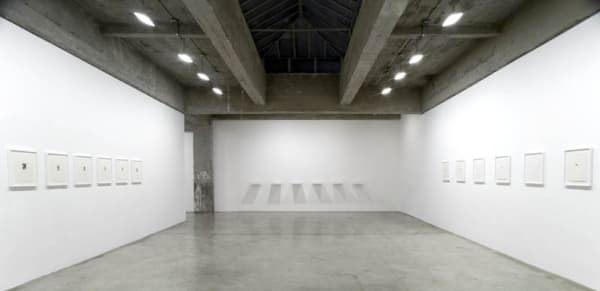 image of Peggy Preheim installation of drawings