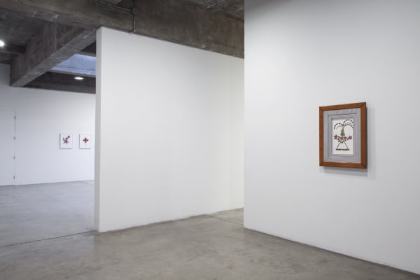 image of Peggy Preheim installation of drawings