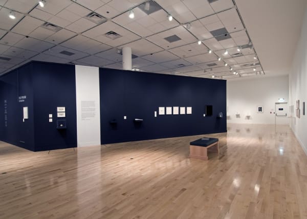installation view of Peggy Preheim drawings at Philbrook