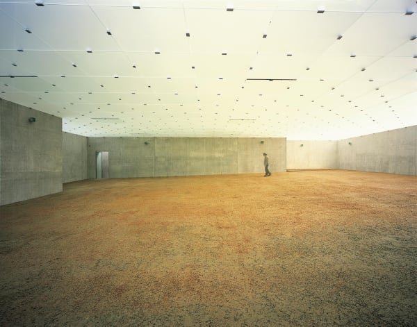 installation image of covered floor in museum