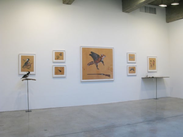 Installation view of Strange Travelers.