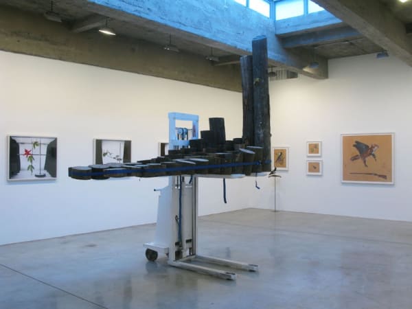 Installation view of Strange Travelers.
