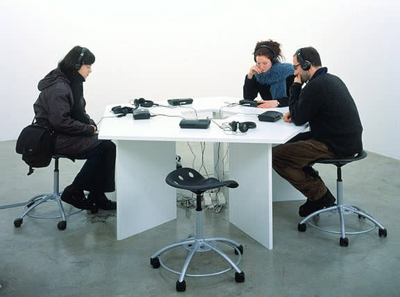 Installation view of MICHAEL ELMGREEN AND INGAR DRAGSET: PHONE HOME