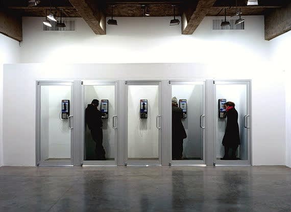 Installation view of MICHAEL ELMGREEN AND INGAR DRAGSET: PHONE HOME