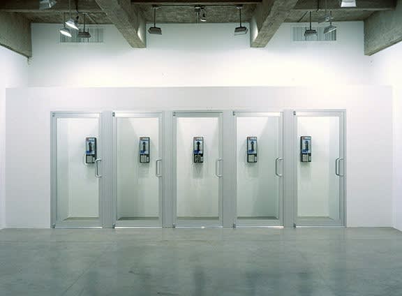 Installation view of MICHAEL ELMGREEN AND INGAR DRAGSET: PHONE HOME