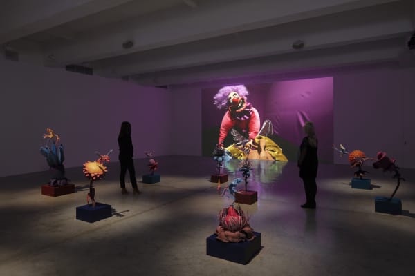 Djurberg and Berg sculptures and video install