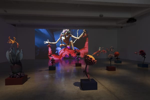 Djurberg and Berg sculptures and video install