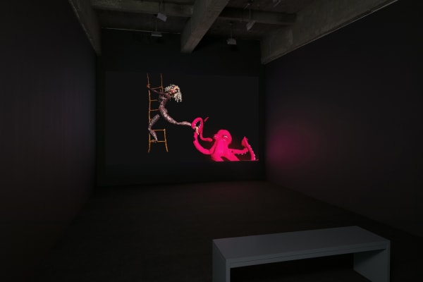 Djurberg and Berg sculptures and video install