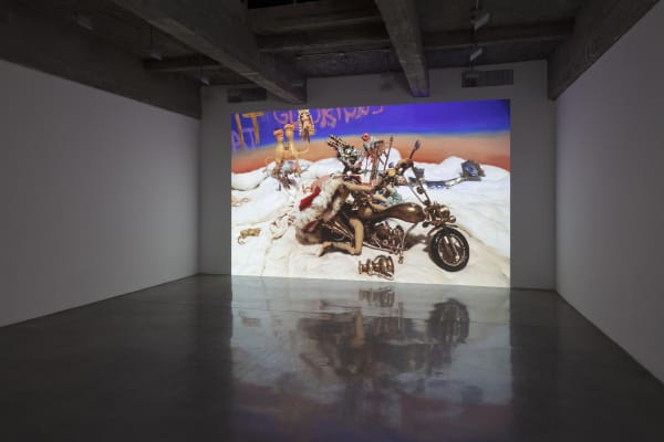 Djurberg and Berg sculptures and video install