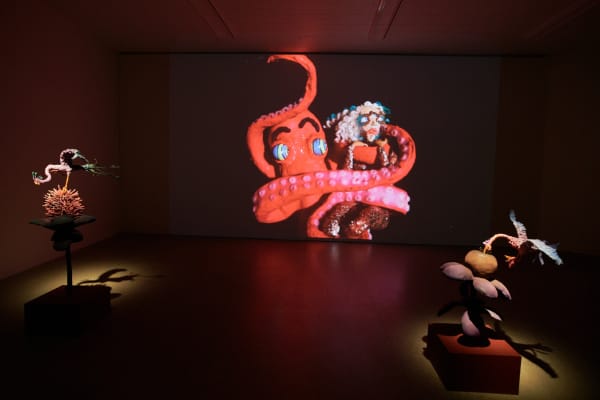 image of Nathalie Djurberg and Hans Berg video and sculpture installationat the Nordic House