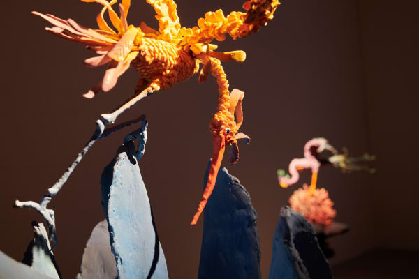 image of Nathalie Djurberg and Hans Berg video and sculpture installationat the Nordic House