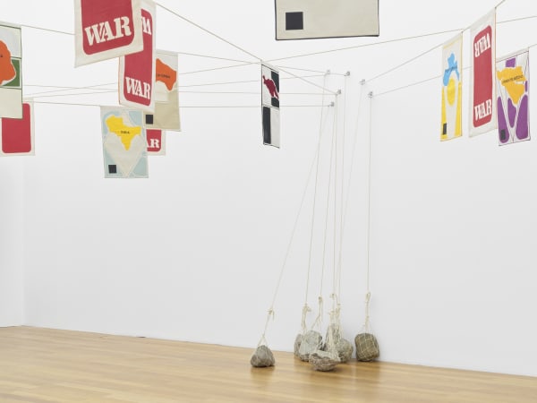 Installation image of Rivane Neuenschwander: knife does not cut fire