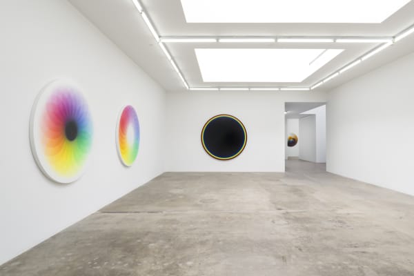 Installation image of Olafur Eliasson's Your light spectrum and presence.