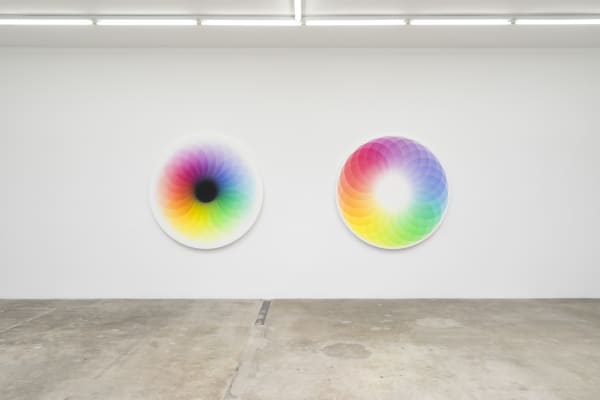 Installation image of Olafur Eliasson's Your light spectrum and presence.