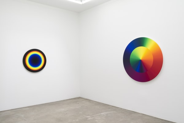Installation image of Olafur Eliasson's Your light spectrum and presence.