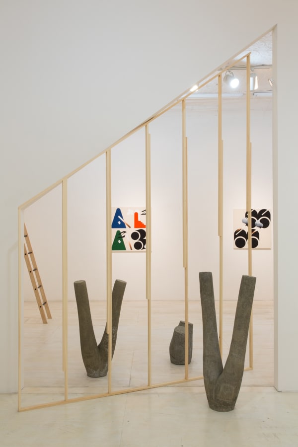 Installation view of Math Bass: Off the Clock