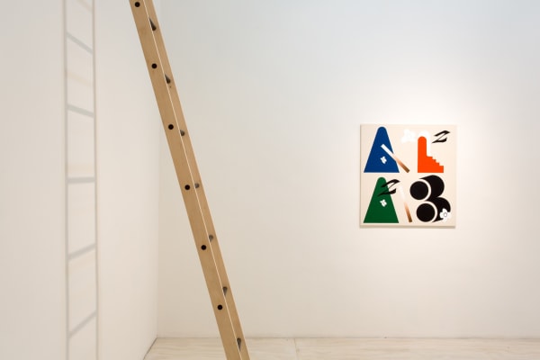 Installation view of Math Bass: Off the Clock