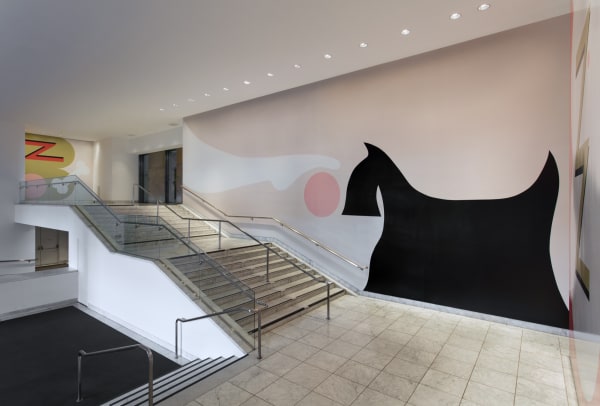 Installation image of Math Bass: Pink Dots at hammer museum 2018.