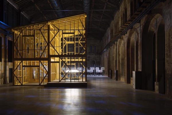 Installation image of Monica Bonvicini at OGR