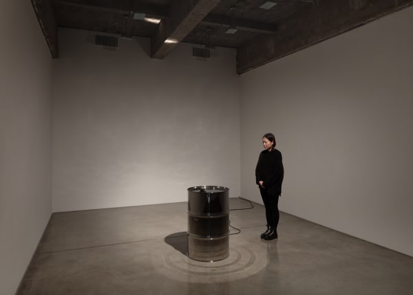 Installation view of Susan Philipsz's Separated Strings, Tanya Bonakdar Gallery, New York, 2022.