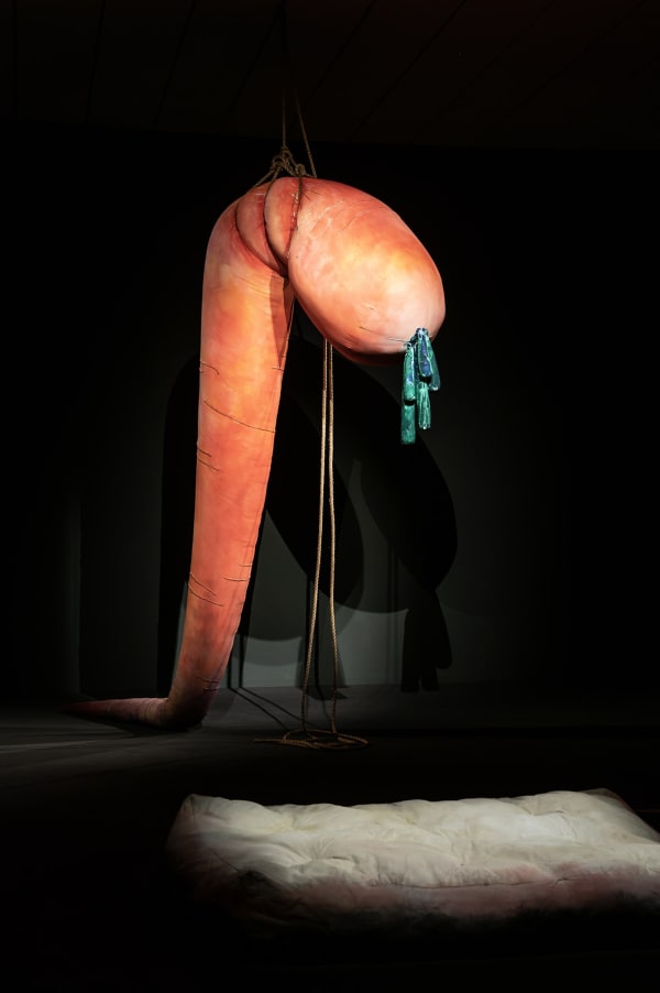 Installation image of Nathalie Djurberg & Hans Berg: The Skin is a Thin Container.