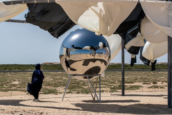 Installation image of Olafur Eliasson: The curious desert | الصحراء تعانق الخيال