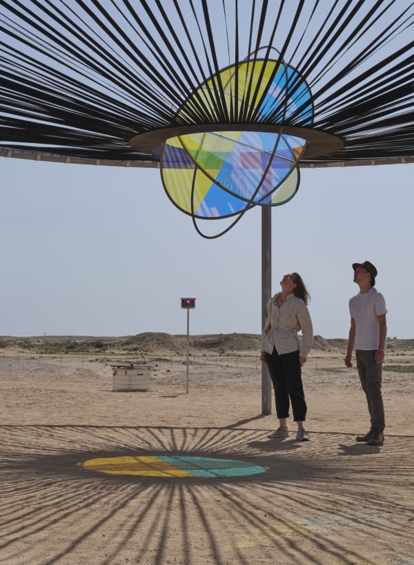 Installation image of Olafur Eliasson: The curious desert | الصحراء تعانق الخيال