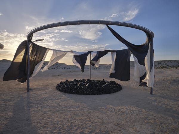 Installation image of Olafur Eliasson: The curious desert | الصحراء تعانق الخيال