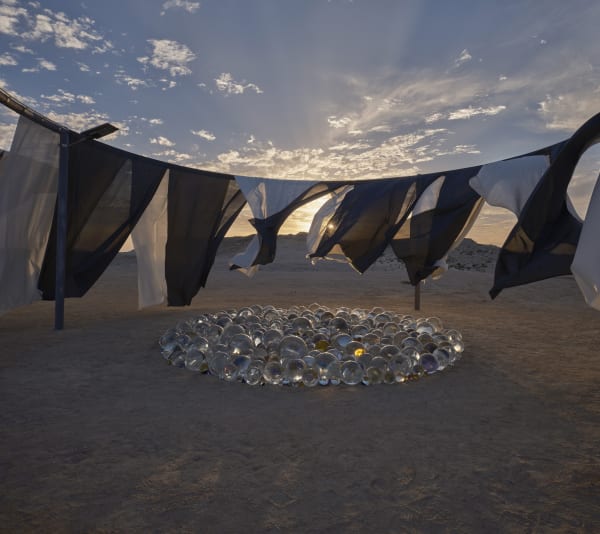 Installation image of Olafur Eliasson: The curious desert | الصحراء تعانق الخيال