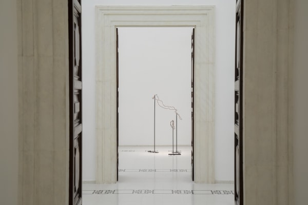 Installation image of Shilpa Gupta & Marisa Merz: visibileinvisibile