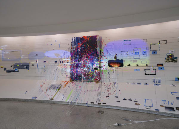 Installation view of Sarah Sze: Timelapse at Solomon R. Guggenheim Foundation, New York.