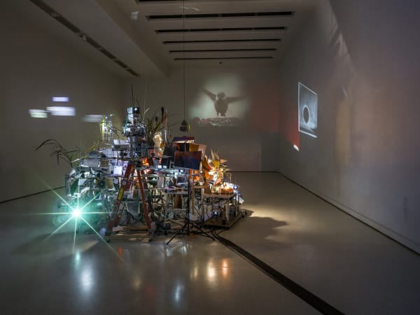 Installation view of Sarah Sze: Timelapse at Solomon R. Guggenheim Foundation, New York.