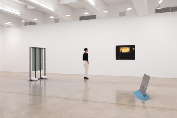 exhibition view, Karyn Olivier, How A Home Is Made, sculptures in neutral background