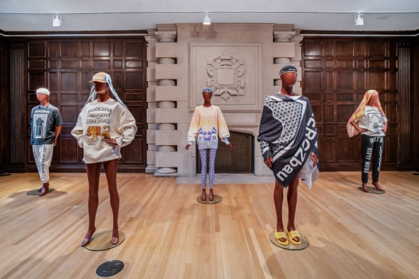 Installation view of Slavs and Tatars artwork