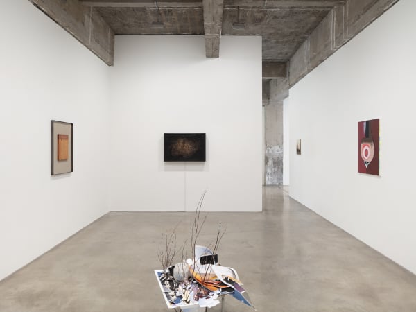 A gallery of sculptures and other artwork