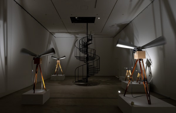 Installation view of “Yuko Mohri: Assume That There Is Friction and Resistance” Towada Art Center, Aomori, 2018