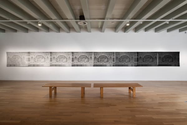 Installation images of Lisa Oppenheim: Spolia at Huis Marseille, Amsterdam.