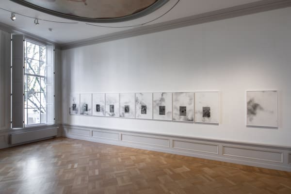 Installation images of Lisa Oppenheim: Spolia at Huis Marseille, Amsterdam.