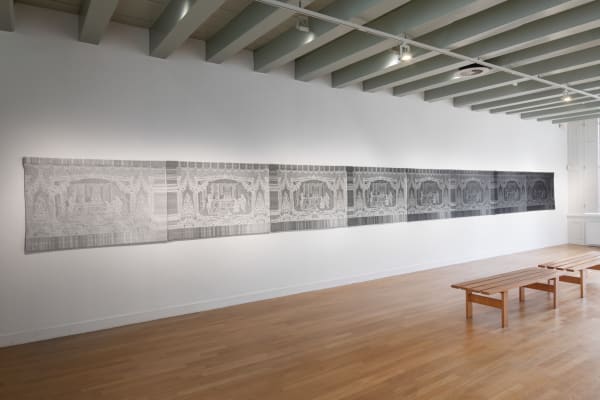 Installation images of Lisa Oppenheim: Spolia at Huis Marseille, Amsterdam.