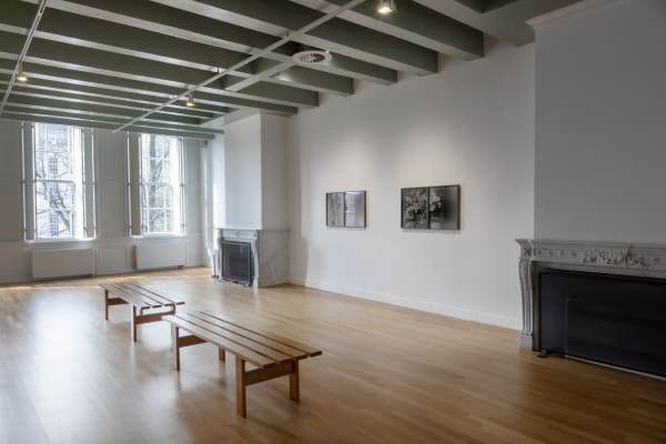 Installation images of Lisa Oppenheim: Spolia at Huis Marseille, Amsterdam.