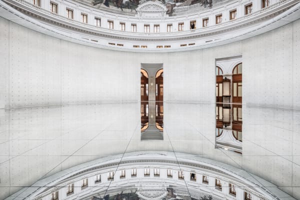View of the exhibition “Le monde comme il va”, Bourse de Commerce – Pinault Collection, Paris, 2024. © Tadao Ando Architect & Associates, Niney et Marca Architectes, agence Pierre-Antoine Gatier. Photo: Florent Michel/11h45/Pinault Collection. © Kimsooja/