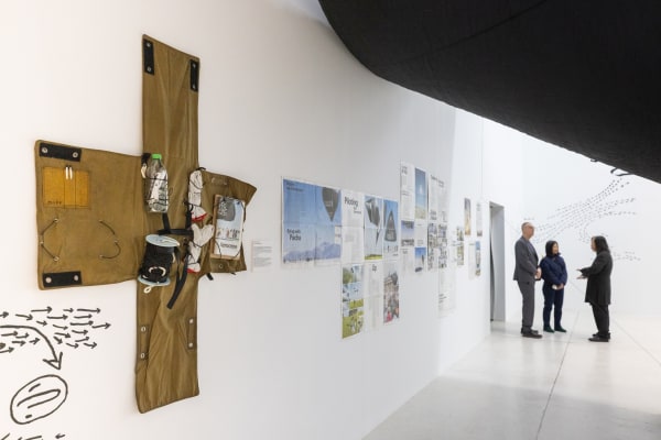 Installation view of Tomás Saraceno: Complementarities at Red Brick museum.