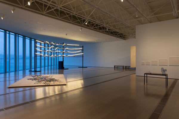 Installation images of Shilpa Gupta: I Live Under Your Sky Too.