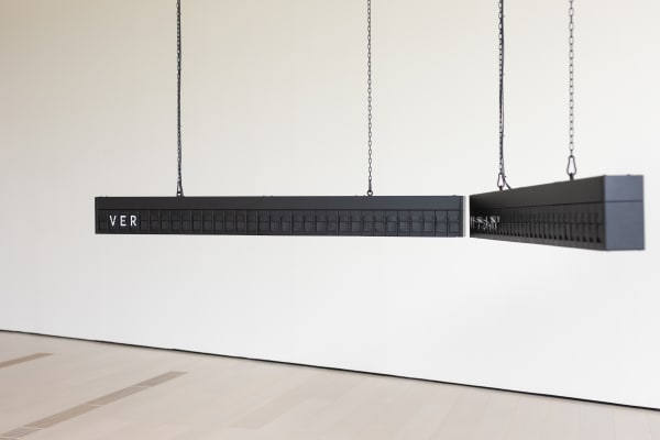 Installation images of Shilpa Gupta: I Live Under Your Sky Too.