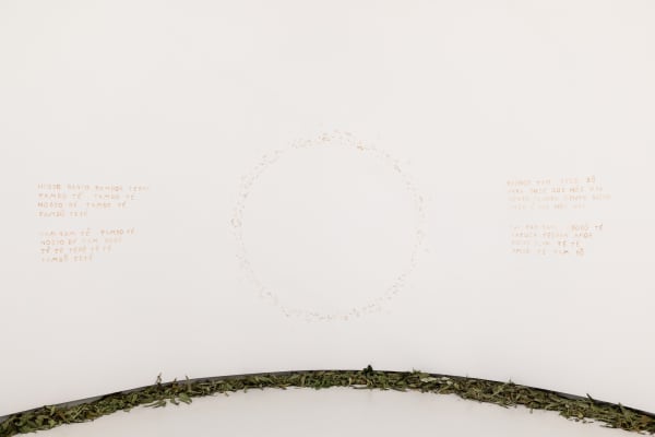 Installation view of ERNESTO NETO: Nosso Barco Tambor Terra [our boat drum earth].
