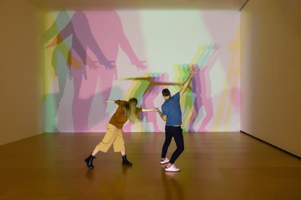 installation image of Eliasson works at guggenheim bilbao
